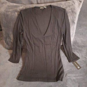 INC Women's Knit Top, Black, Size S
